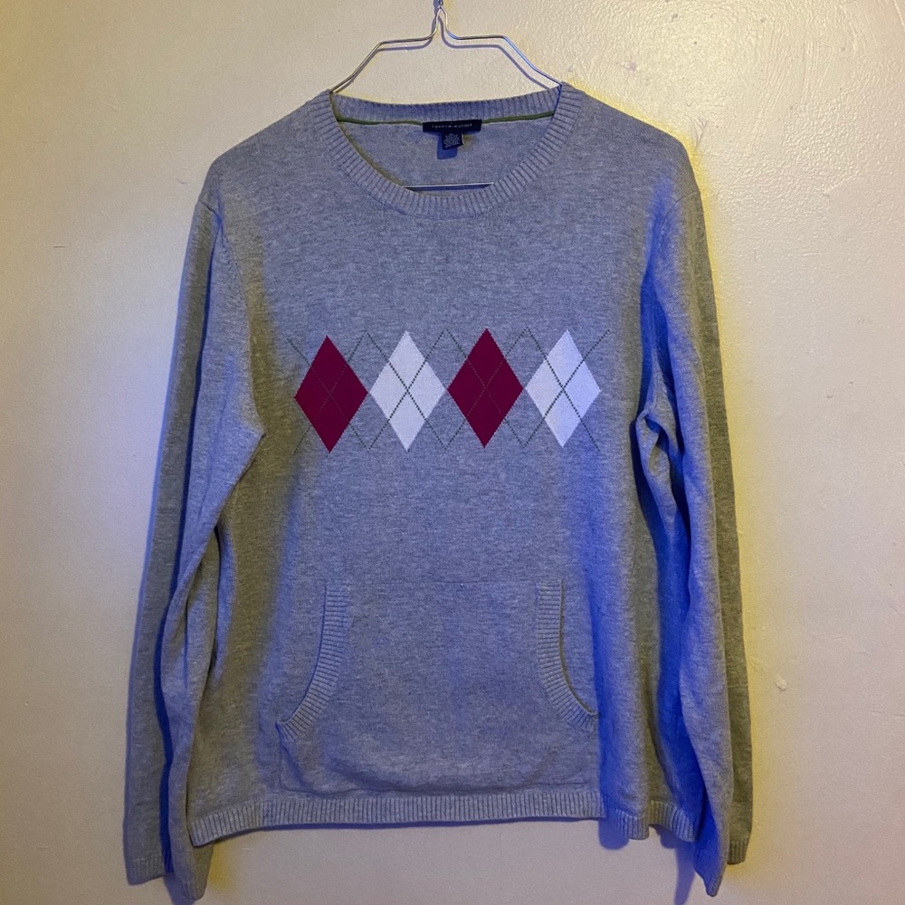 Tommy Hilfiger long sleeve diamond print sweater